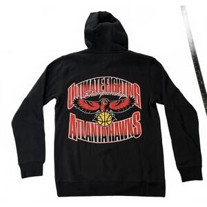 UFC X Atlanta Hawks Ultimate Fighting Championship Hoodie Mens Medium NBA NWOT